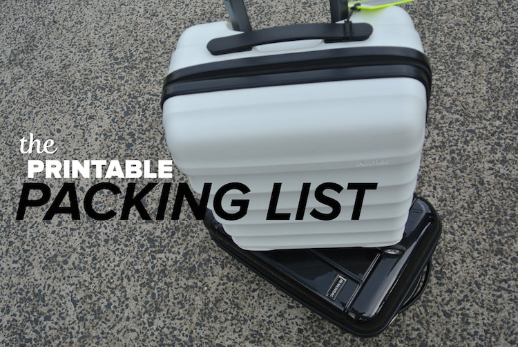 The Printable Packing List